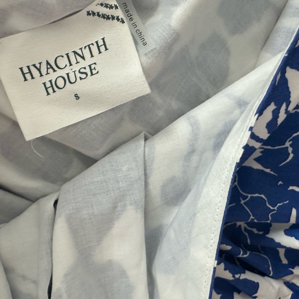 Tuckernuck Hyacinth House Blue and White Floral One Shoulder Dress - Picture 9 of 9